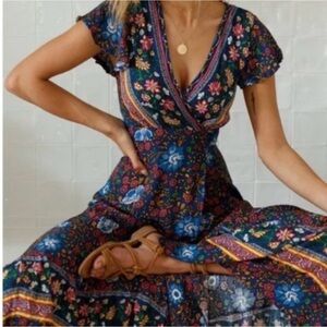Boho wrap dress sz xl